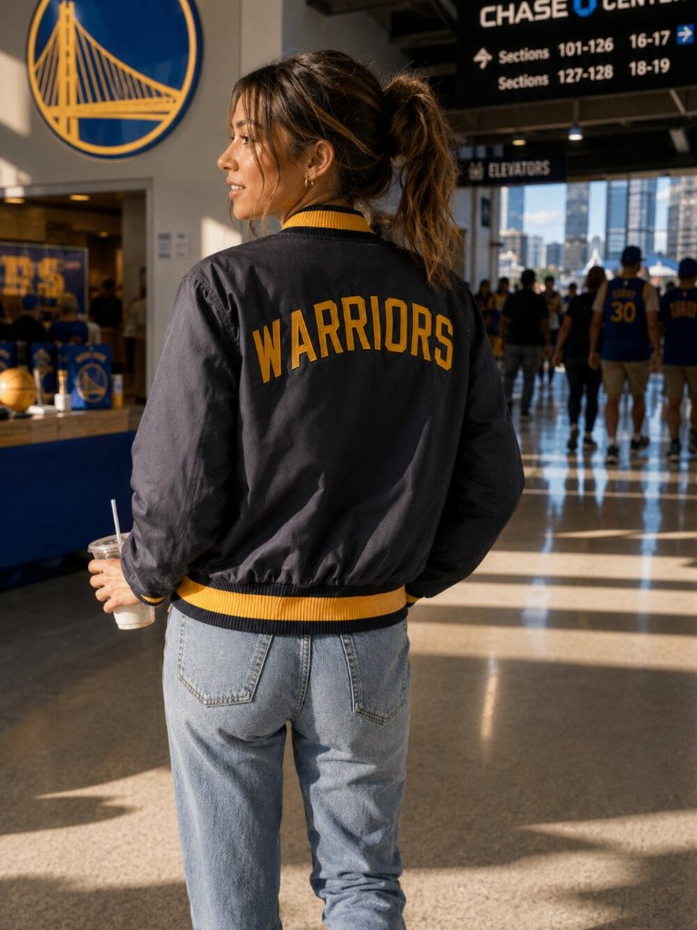 NBA Warriors JH Design Varsity Jacket Chinese New Year